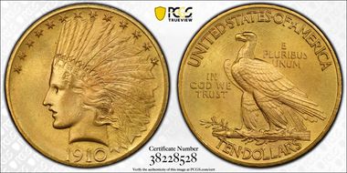 1910 $10 MS67+