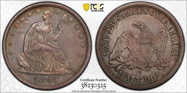 1847-O 50C WB-2 Large O RPD AU50