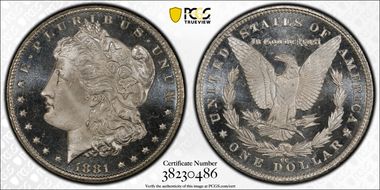 1881-CC $1 MS67+ DMPL