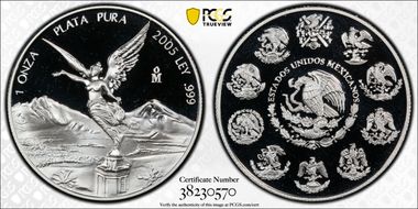 2005-Mo Onza Libertad Ag PR67DCAM