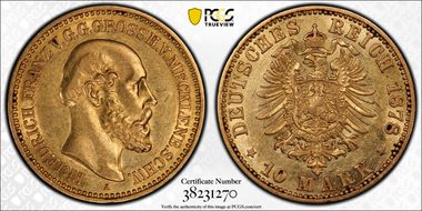 1878-A 10 Mk J-231 AU53