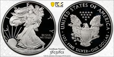 2019-S $1 Silver Eagle First Strike - Chicago ANA PR69DCAM