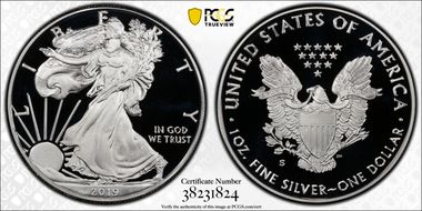 2019-S $1 Silver Eagle First Strike - Chicago ANA PR70DCAM