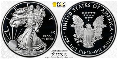 2019-S $1 Silver Eagle First Strike PR70DCAM