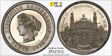 1878 Medal Exposition Universelle Trocadéro Ag SP63