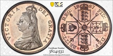 1887 Dbl Fl S-3923 Arabic 1 MS63