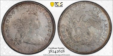 1796 $1 Small Date, Large Letters VF35