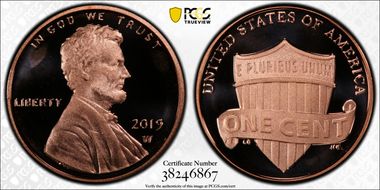 2019-W 1C Shield PR69DCAM