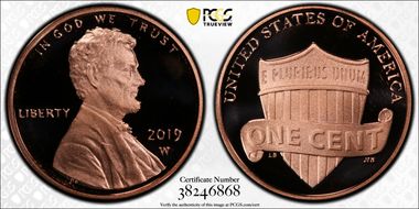 2019-W 1C Shield PR69DCAM