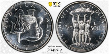 1984 500 L KM-114 Los Angeles Olympics MS64