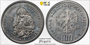 1985 MW 100 Zl Woman and child MS63