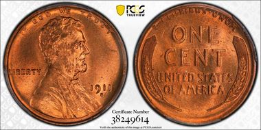 1911-S 1C MS66RD