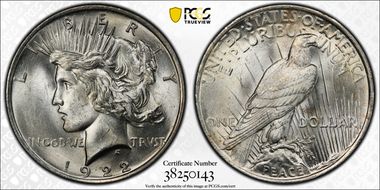 1922 $1 MS63