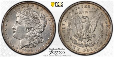 1886-O $1 AU58
