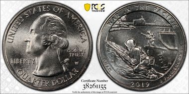 2019-W 25C War in the Pacific NP Early Find MS66