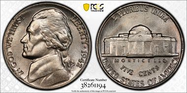 1942 5C Nickel MS65FS