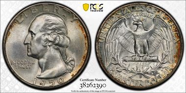 1950-D 25C MS67+