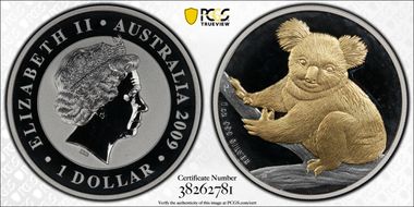 2009-P $1 Koala Gilt SP69