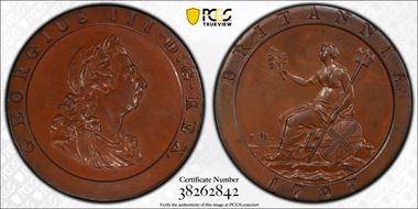 1797 1D P-1118 Bronzed AE PR63
