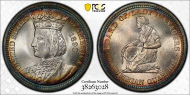 1893 25C Isabella MS66