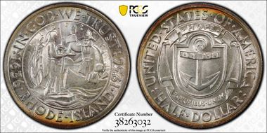 1936 50C Rhode Island MS67+