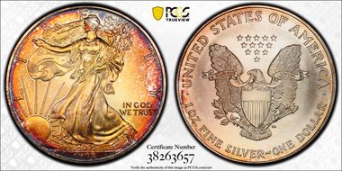 1997 $1 Silver Eagle MS69