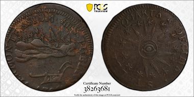 1786 VT 1/2P Vermontensium XF40BN