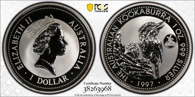 1997 (u) $1 Kookaburra-Netherlands Privy MS69