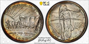 1936-S 50C Oregon MS68