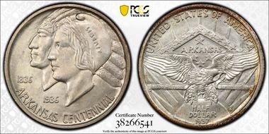 1937-S 50C Arkansas MS66