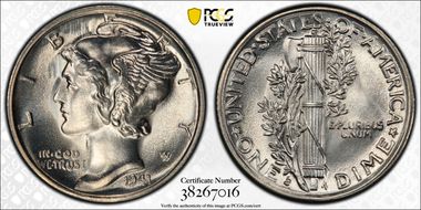1941-S 10C MS67+ FB