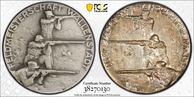 No Date Medal St. Gallen R-1244c Matte Silver MS64
