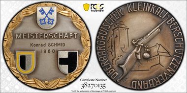 1960 Medal Bern R-371a Silvered AE Select Gilt SP65