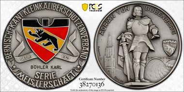 (c.1960) Medal Bern R-397 Silvered AE Matte SP66