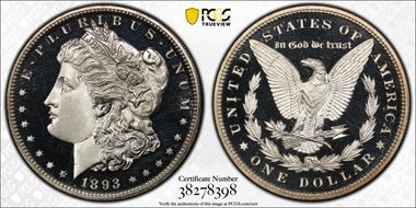 1893 $1 PR65+ DCAM