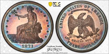 1873 T$1 Trade PR63