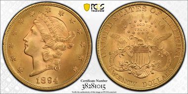 1894 $20 MS65