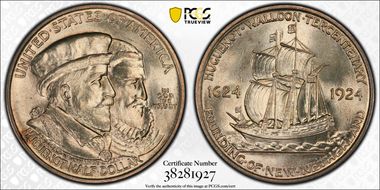 1924 50C Huguenot MS66