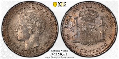 1895-PG V 20C KM-22  Ag AU55