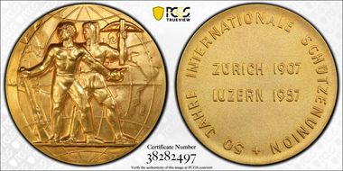 1957 Medal Luzern R-932 Matte Gold SP65