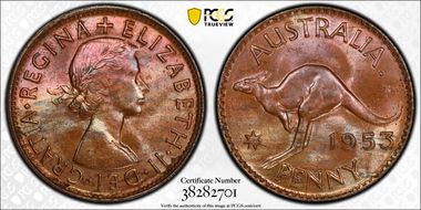 1953 A. (p) 1D MS64RB