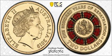 2019-C $2 100 Years of Repatriation Colorized MS67