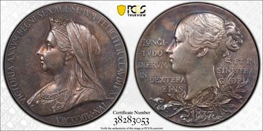 1897 Medal Eimer-1817b Matte Ag SP62