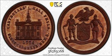 (1876) Token Pa-Ph 228 & 229 Bronze Mule MS64