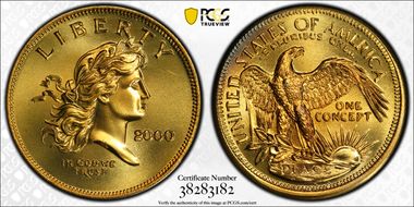 2000 Token X-582 Brass Gallery Mint Mus. Concept MS68