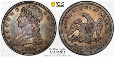 1839 50C GR-1, Small Letters XF40