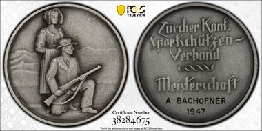 1947 Medal Zurich R-1893 Matte SP65