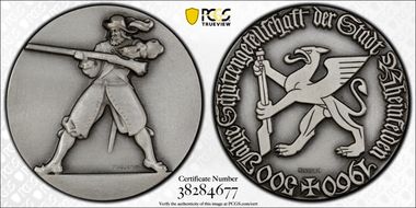 1960 Medal Rheinfelden R-61  Var Silver Matte SP67