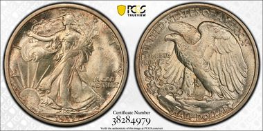 1917-D 50C Obverse MS64