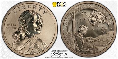 2019-P $1 Native American Enhanced Coin & Currency Set-Position B First Strike SP70